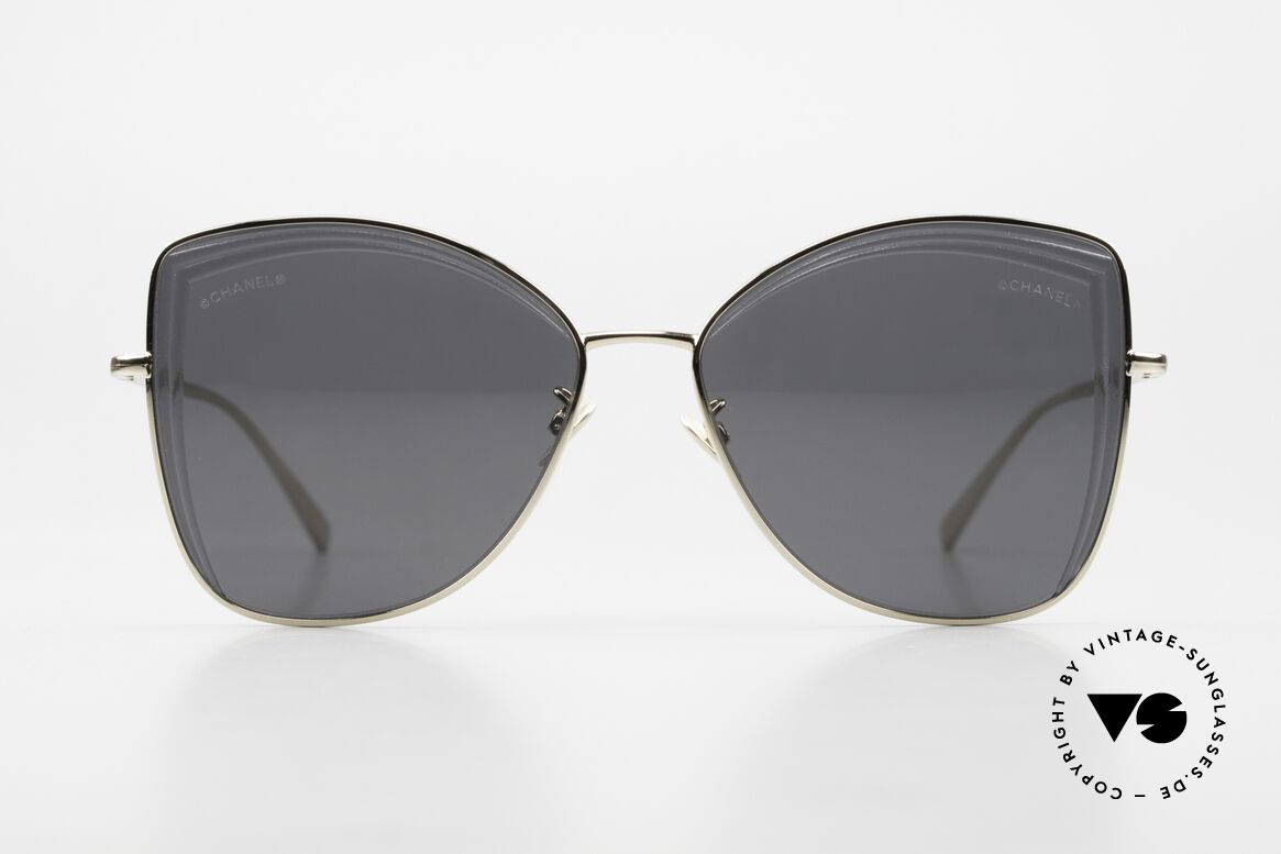 Chanel 4253 Sehr Weibliche Brillenform, zauberhafte Damen-Sonnenbrille, "Butterfly-Design", Passend für Damen
