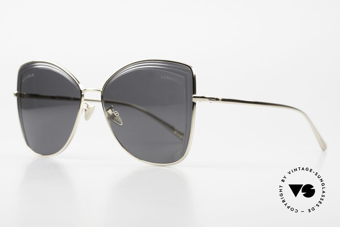 Chanel 4253 Sehr Weibliche Brillenform, entspiegelte Sonnengläser (mit 100% UV Protection), Passend für Damen