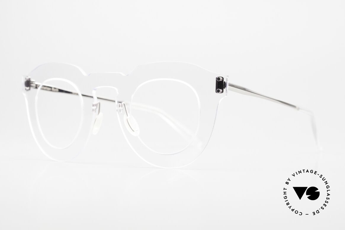 Christian Roth Matos Durchsichtige Brille Unisex, durchsichtige Rahmen-Front mit silbernen Bügeln, Passend für Herren und Damen