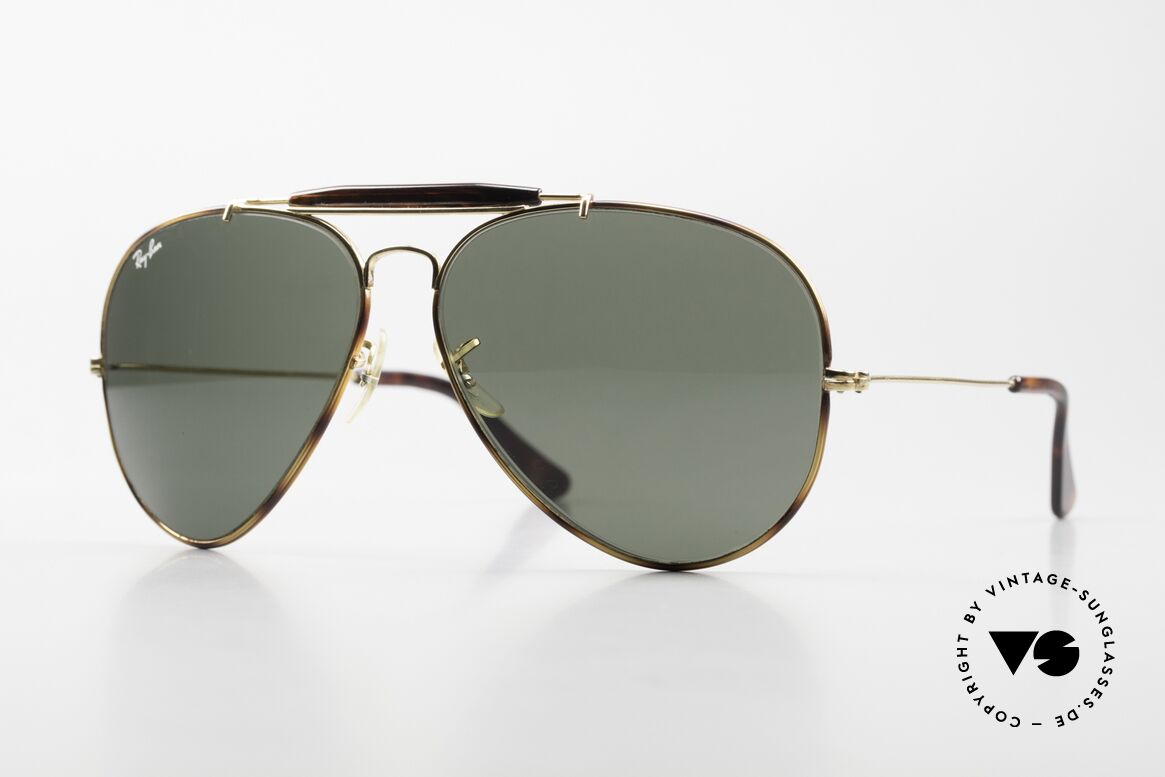 Ray Ban Outdoorsman II B&L G15 Mineral Gläser, USA Outdoorsman II in seltener Tortuga-Version, Passend für Herren