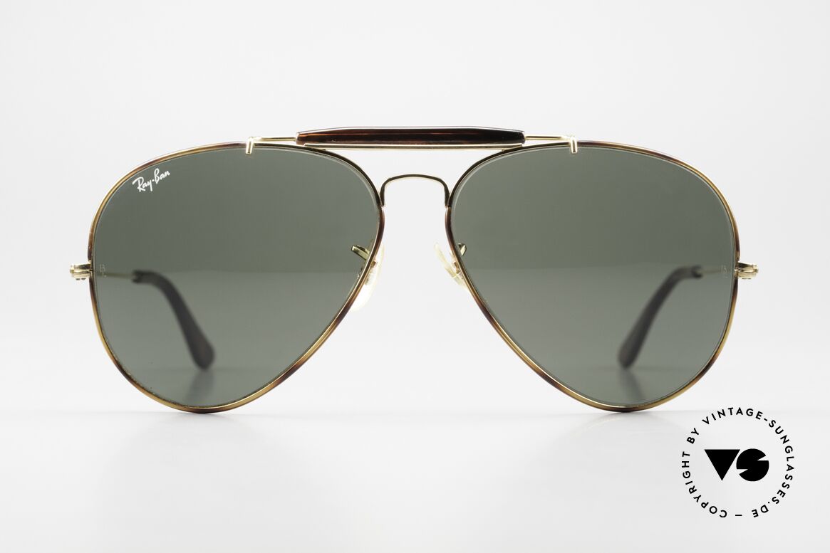 Ray Ban Outdoorsman II B&L G15 Mineral Gläser, die Pilotenbrille schlechthin in Größe 62/14 large, Passend für Herren
