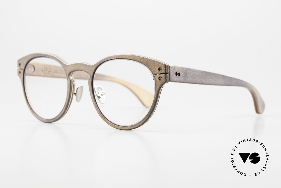 Lucas de Stael Minotaure Ray 03 Lederbrille Panto Style, ein Panto-Modell, made in France (Connoisseur-Brille), Passend für Herren und Damen