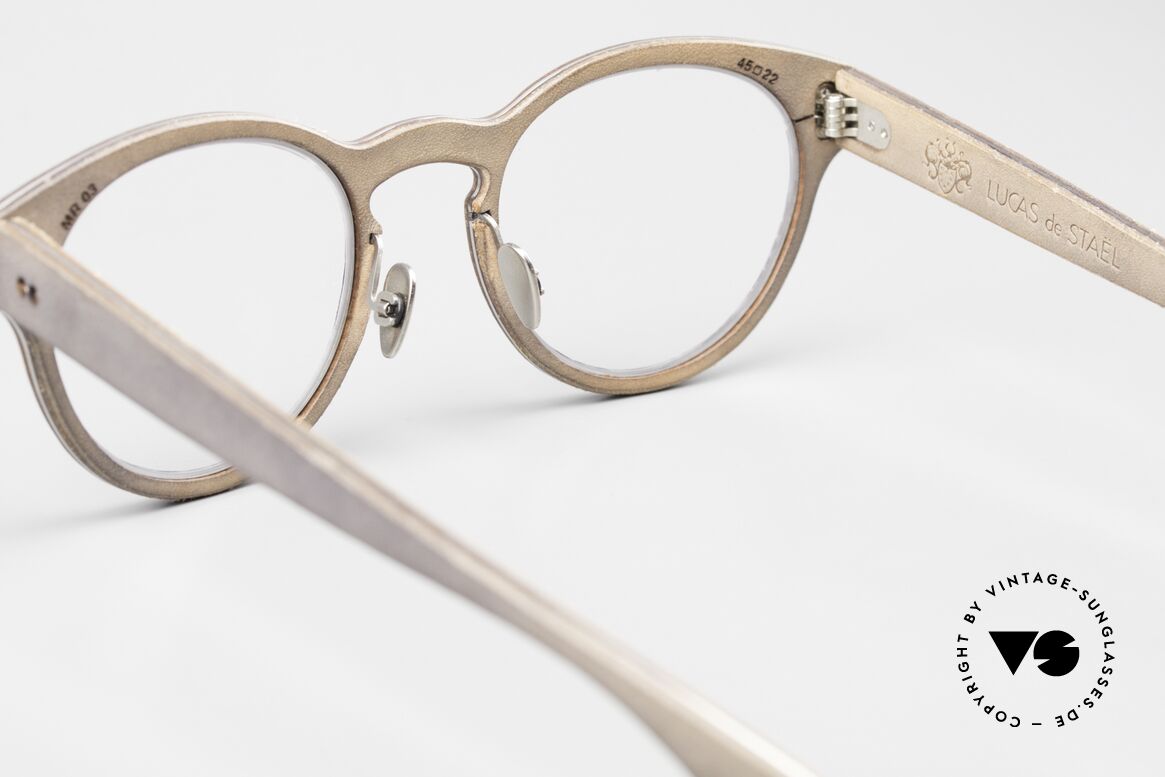 Lucas de Stael Minotaure Ray 03 Lederbrille Panto Style, Größe: small, Passend für Herren und Damen