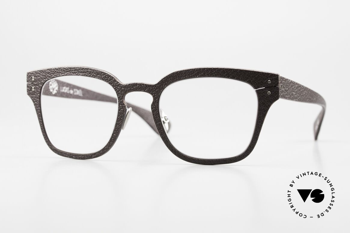 Lucas de Stael Monsieur Seguin 03 Eckige Pantobrille Leder, LUCAS de STAËL, Monsieur Seguin 03, Gr. 45/21, c. 02, Passend für Herren