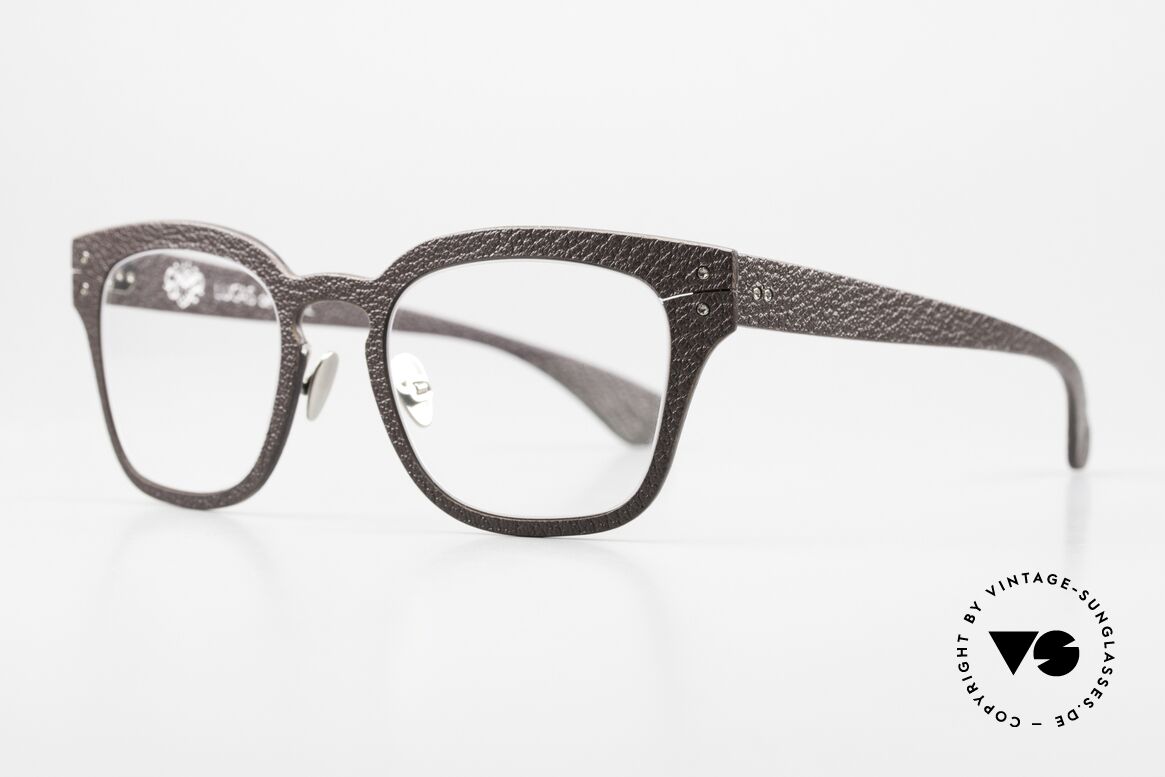 Lucas de Stael Monsieur Seguin 03 Eckige Pantobrille Leder, eckige Pantofrom, made in France (Connoisseur-Brille), Passend für Herren