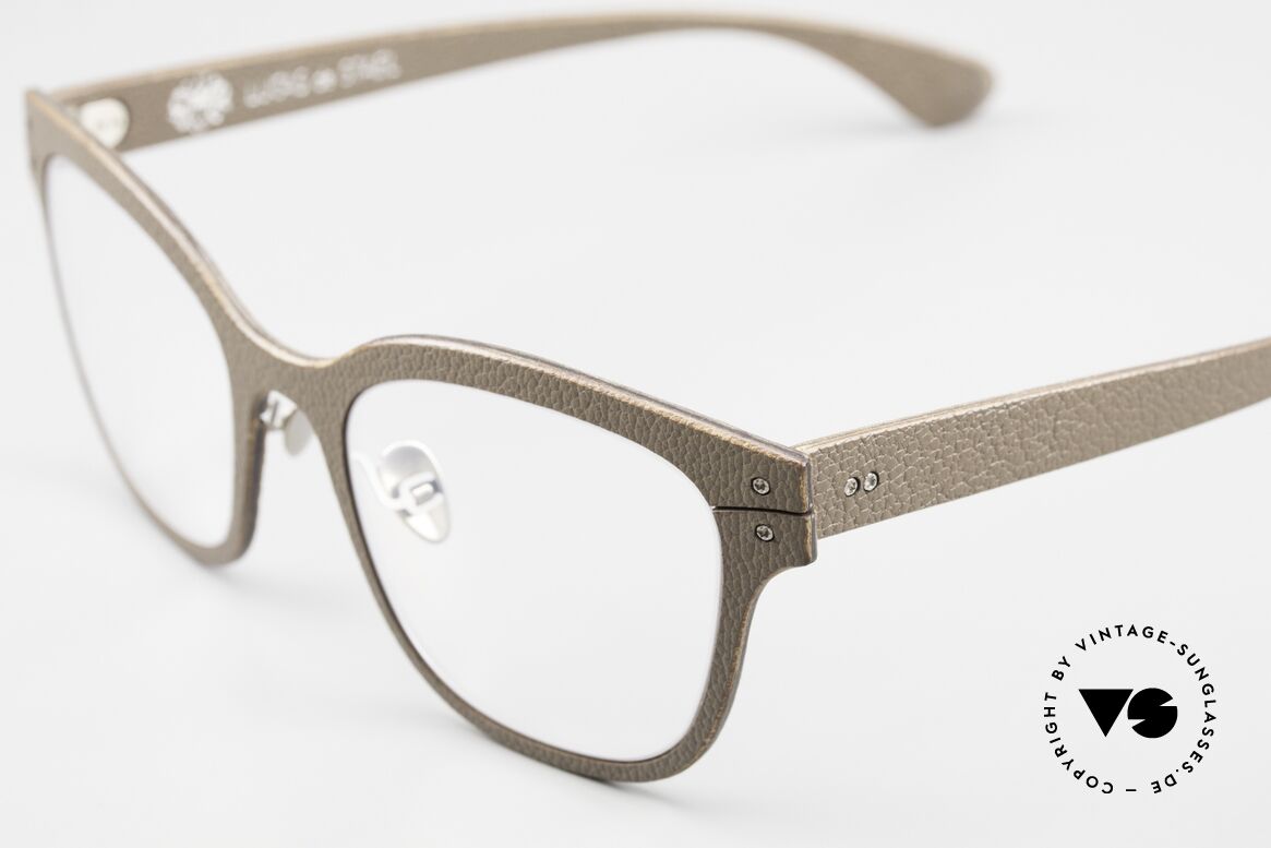 Lucas de Stael Monsieur Seguin 04 Brille Mit Echtem Ziegenleder, Monsieur Seguin Serie mit adjustierbaren Nasenstegen, Passend für Herren und Damen