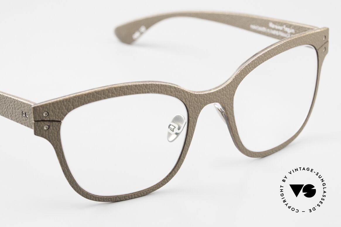 Lucas de Stael Monsieur Seguin 04 Brille Mit Echtem Ziegenleder, ungetragenes Modell von 2016; inklusive de Staël Etui, Passend für Herren und Damen