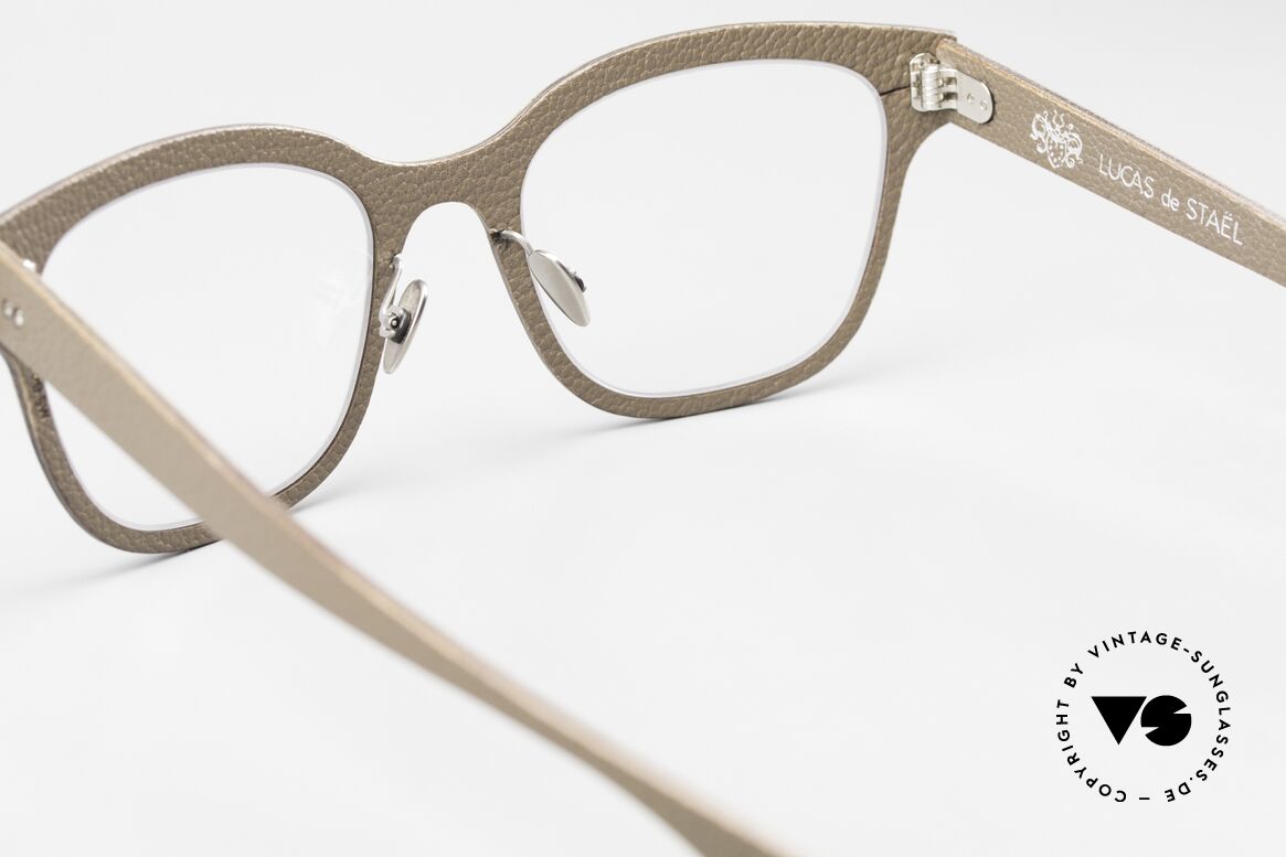 Lucas de Stael Monsieur Seguin 04 Brille Mit Echtem Ziegenleder, Größe: medium, Passend für Herren und Damen