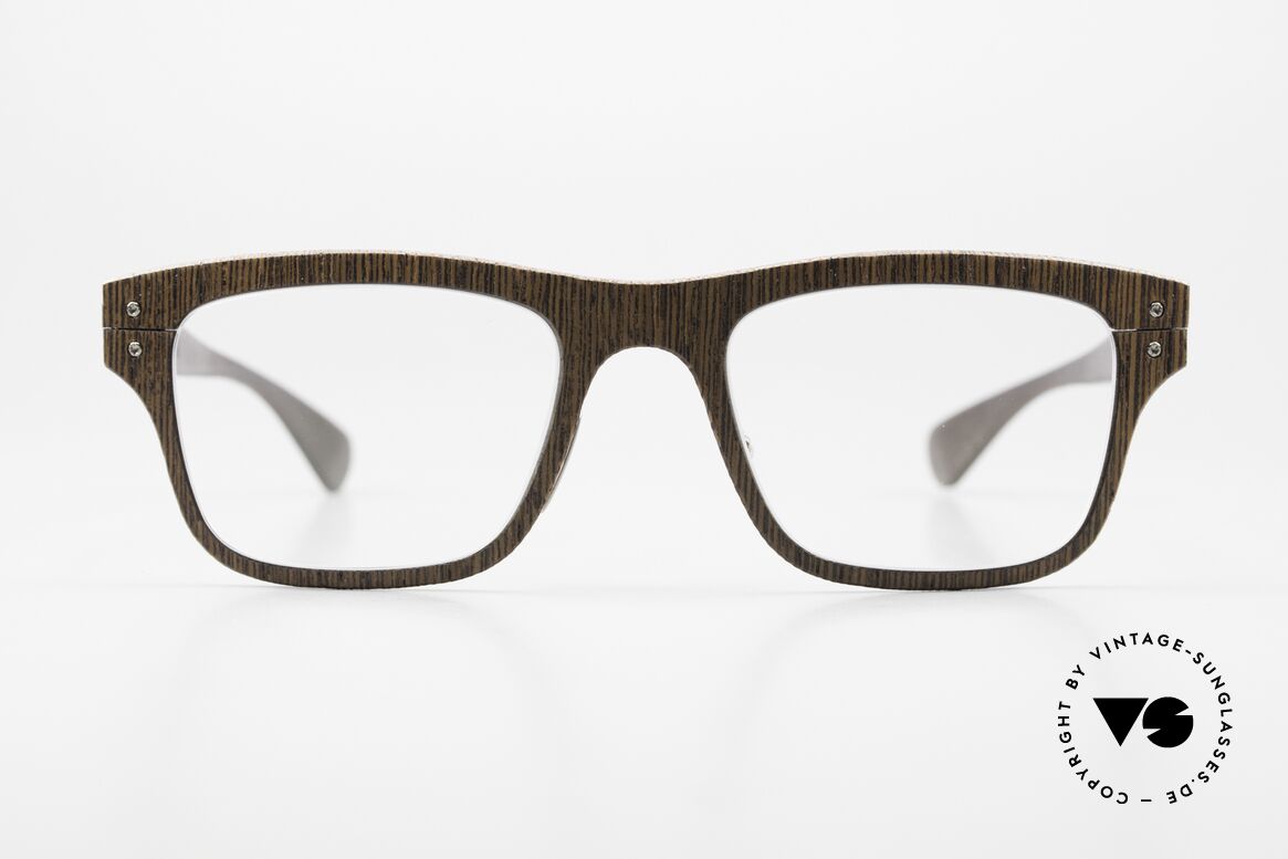 Lucas de Stael Nemus 22 Holz Und Echtes Rindsleder, eine klassische Herren-Brille; handmade in France, Passend für Herren