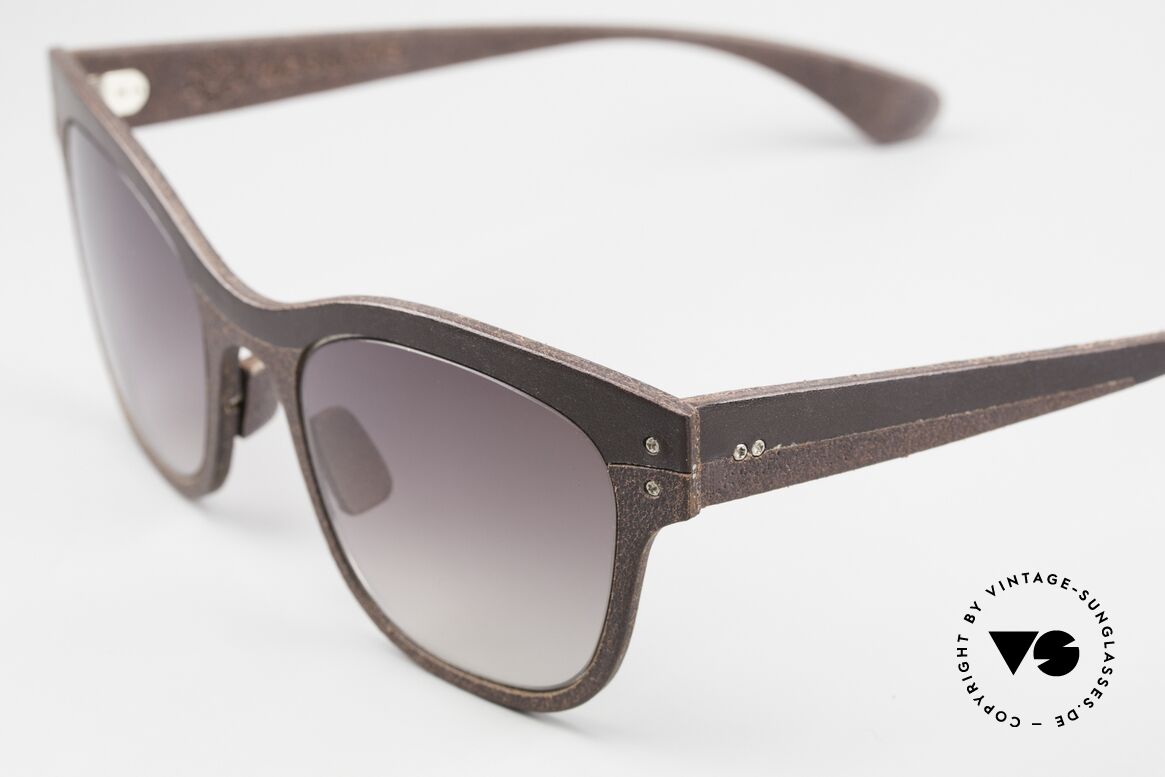 Lucas de Stael Minotaure Split 29 Damensonnenbrille Leder, Luxusmodell mit Leder-Überzug (Connoisseur-Brille), Passend für Damen