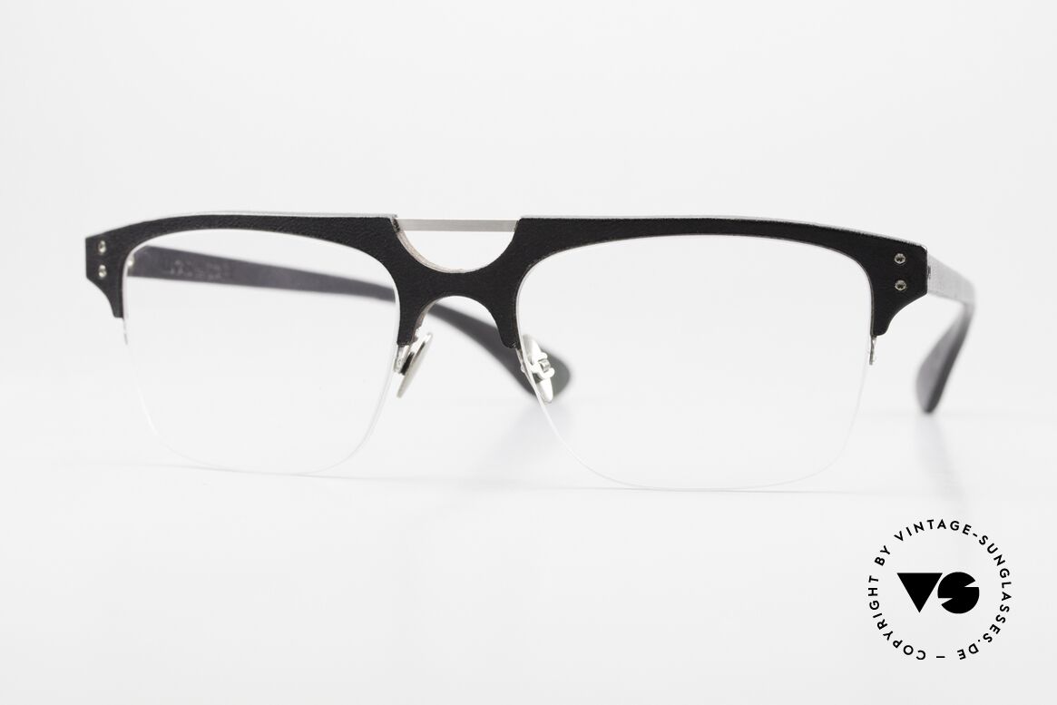 Lucas de Stael Minotaure Thin 15 Nylor-Brille Lederüberzug, LUCAS de STAËL, Minotaure Nylor MTN15, Gr. 53/20, Passend für Herren