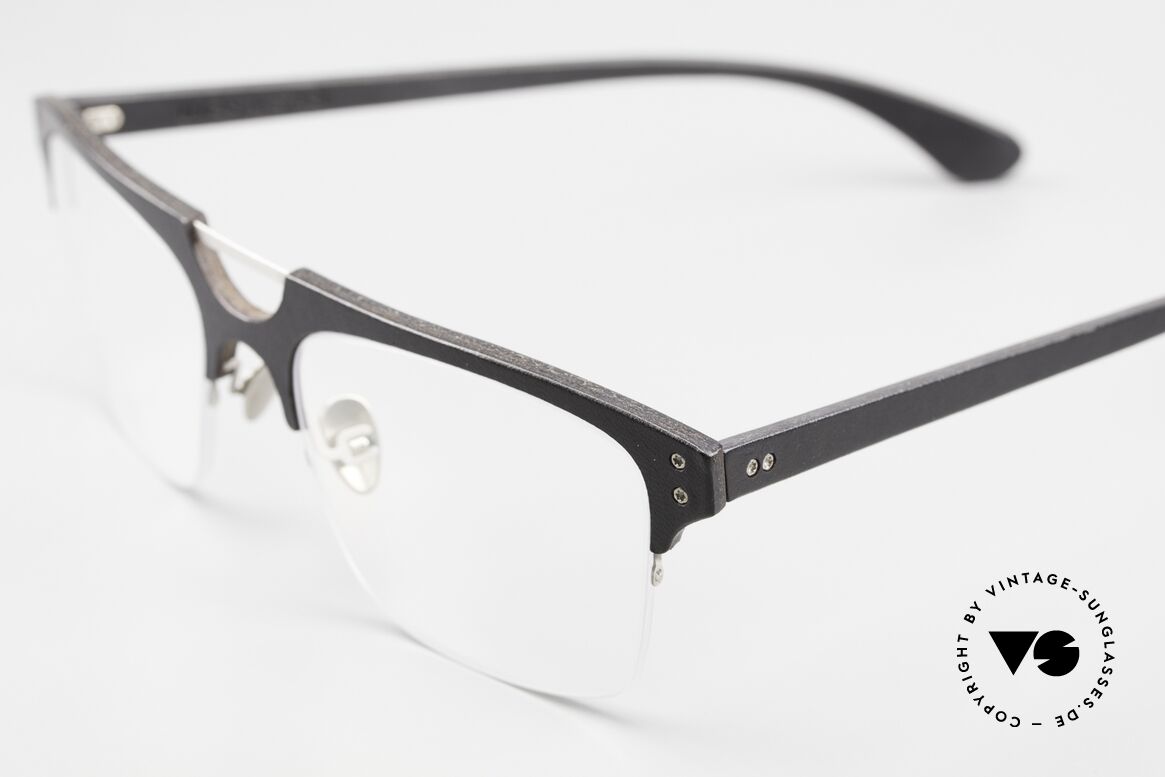 Lucas de Stael Minotaure Thin 15 Nylor-Brille Lederüberzug, Minotaure Collection mit adjustierbaren Nasenstegen, Passend für Herren
