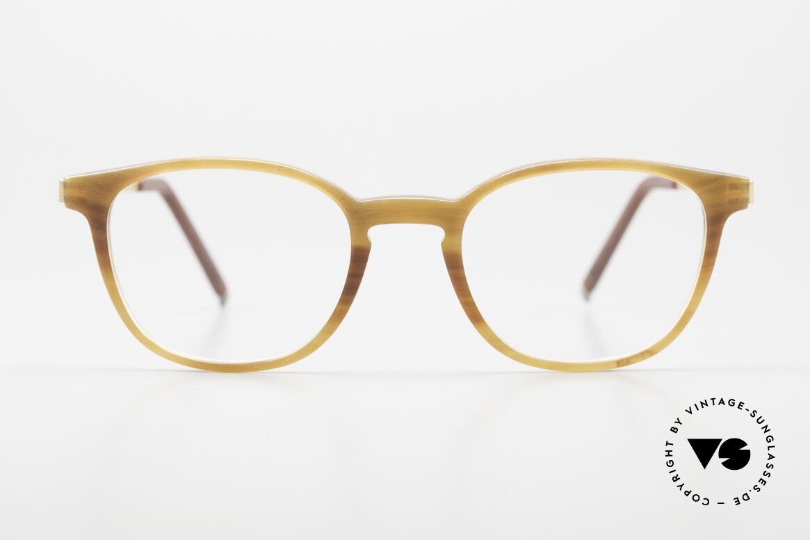 Hoffmann T8002 Luxusbrille Damen & Herren, einzigartige Naturhornbrille aus der Ti-Line Collection, Passend für Herren und Damen