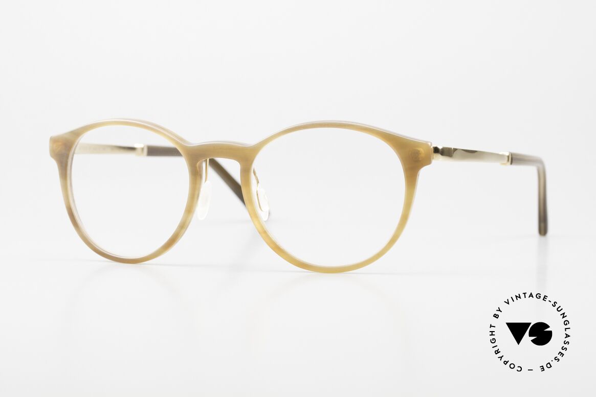 Hoffmann TG8310 Naturhorn Titan Kombination, Hoffmann Natural Eyewear TG8310 907, GG gold-plated, Passend für Herren und Damen