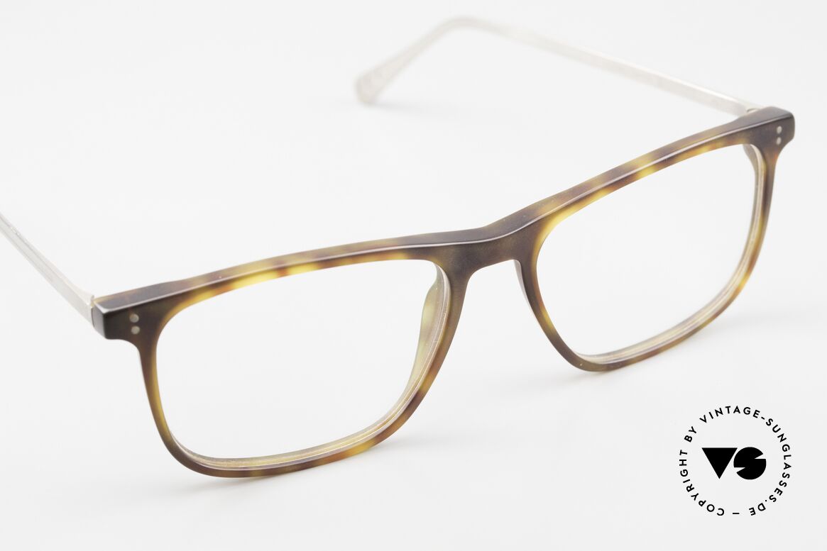 Gernot Lindner GL-502 925er Silberbrille & Azetat, hier mit Azetat-Front & Bügel Palladium gebürstet, Passend für Herren und Damen
