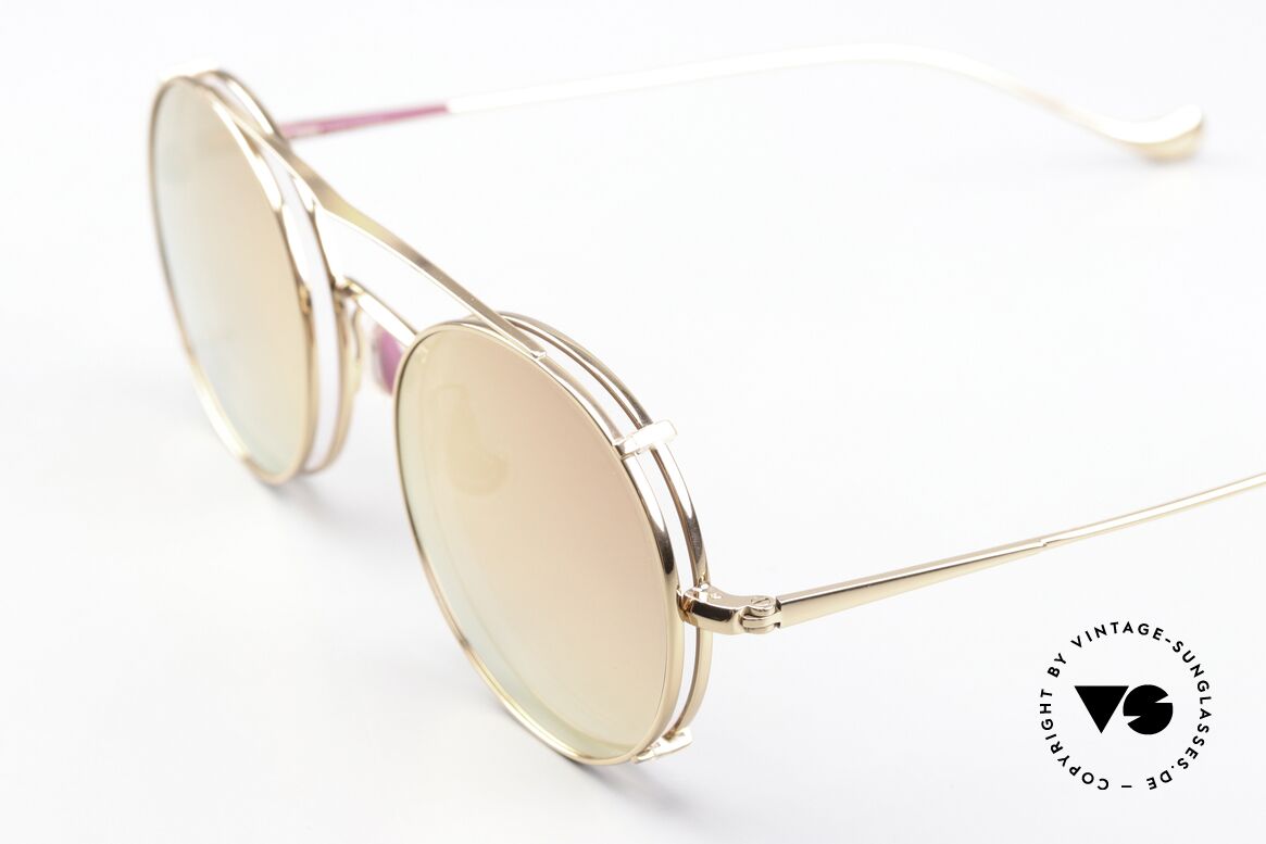 Caroline Abram Virginia Damenbrille mit Sonnen-Clip, sinnbildlich für den Sixites vintage Style Miamis, Passend für Damen