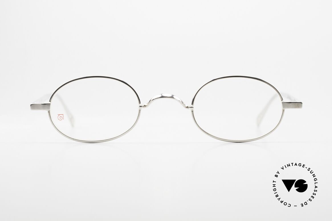 Gernot Lindner GL-I72 Ovale 925er Silberbrille, seit 2005 kreiert der Lunor-Gründer Silberbrillen, Passend für Herren und Damen