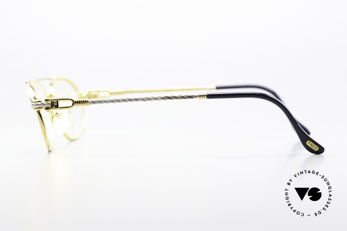 Fred Fregate - M Luxus Seglerbrille M Fassung, mit original Fred Verpackung: Box, Lederetui, Zertifikat, Passend für Herren
