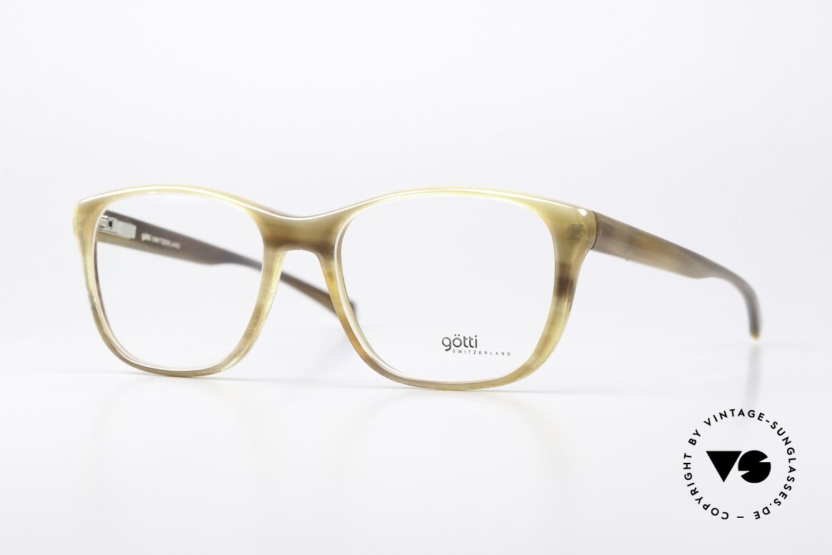 Götti Bogart Regulärer Verkaufspreis 1100€, Götti Bogart BRL Echthorn-Brille in Größe 50-17, 145, Passend für Herren und Damen