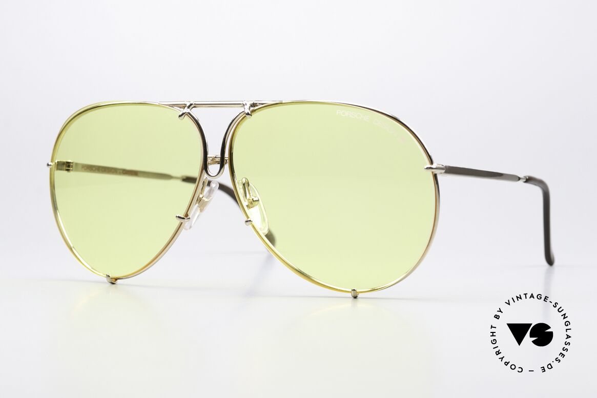 Porsche 5623 Ultra Rare Gelbe PD Gläser, PORSCHE Design by Carrera Sonnenbrille von 1987, Passend für Herren