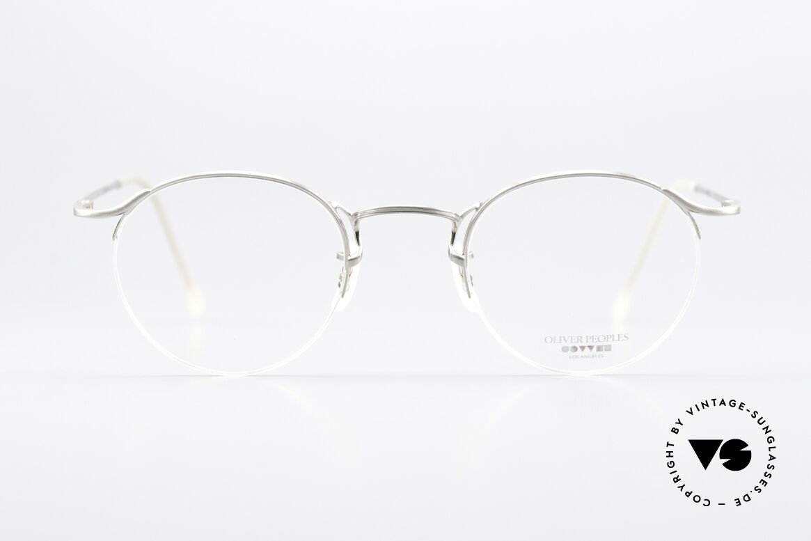 Oliver Peoples OP96 Pantobrille 1991 Nylor, halb rahmenlose Oliver Peoples Pantobrille von 1991, Passend für Herren und Damen