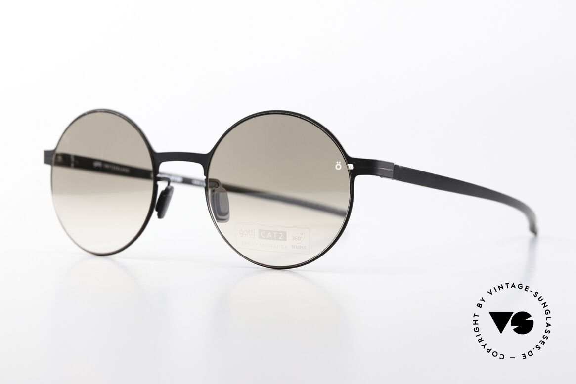 Götti Tamal-S Runde Titan Sonnenbrille, fühlbare Spitzenqualität; zeitlos in Farbe und Form, Passend für Herren und Damen