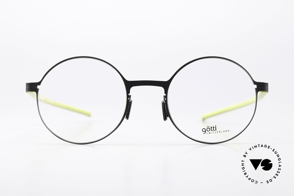 Götti Tamal Runde Titan Brillenfassung, superleichte Unisex Brillenfassung, made in Japan, Passend für Herren und Damen