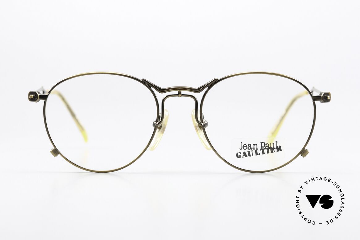Jean Paul Gaultier 55-2177 Gebranntes Gold Rahmen 90er, einzigartige Rahmenlackierung: 'metallic smoke gold', Passend für Herren und Damen