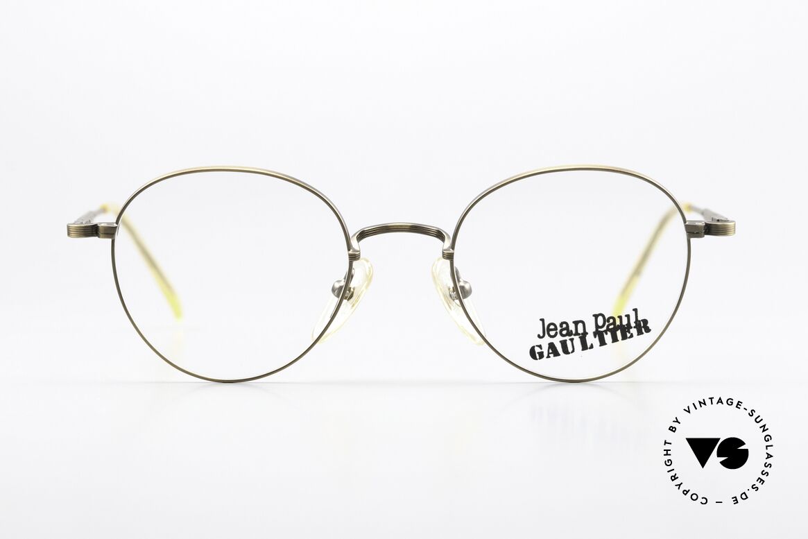 Jean Paul Gaultier 55-1174 Gebranntes JPG Gold Antik, einzigartige Rahmenlackierung: 'metallic smoke gold', Passend für Herren und Damen