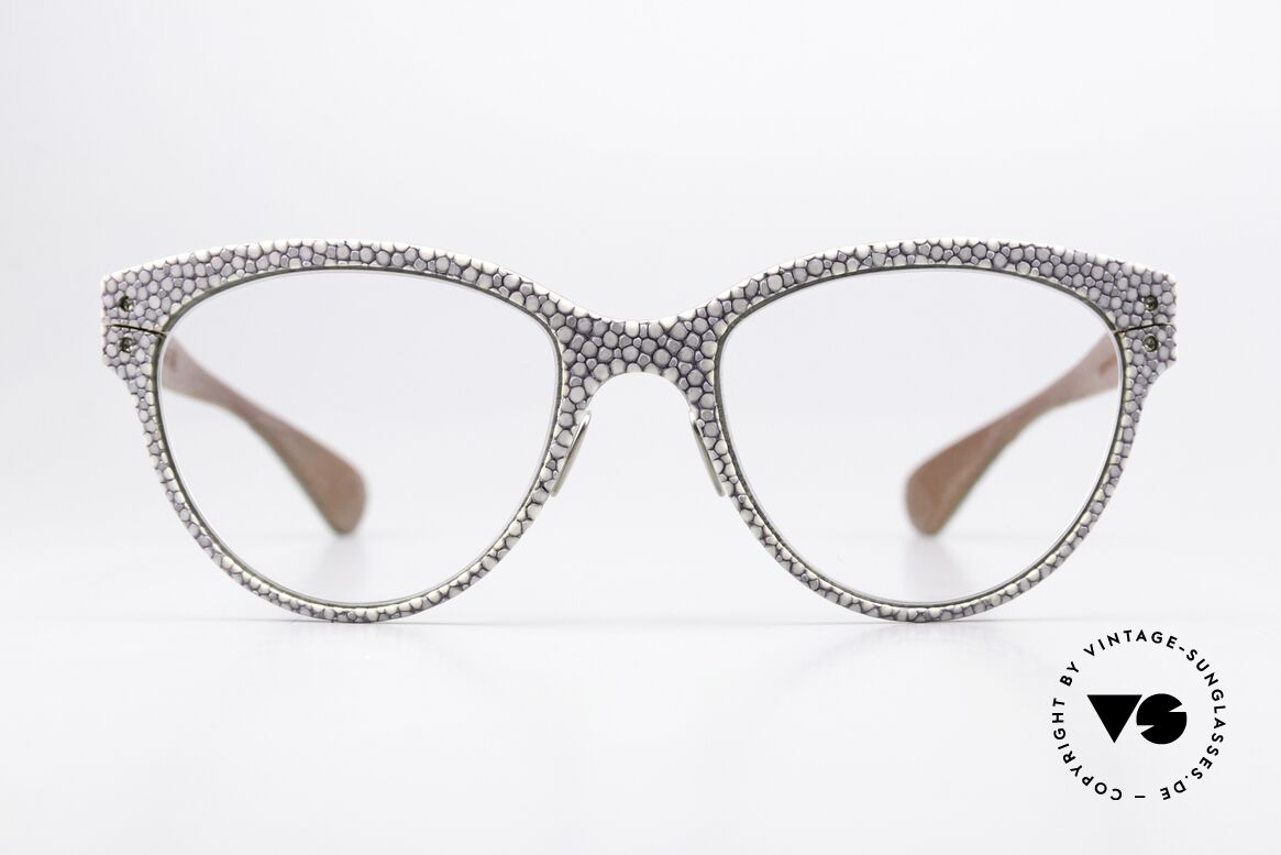 Lucas de Stael Vivarium V05 Schlangen & Leguan Leder, eine einzigartige Designerbrille; Paris handmade, Passend für Damen