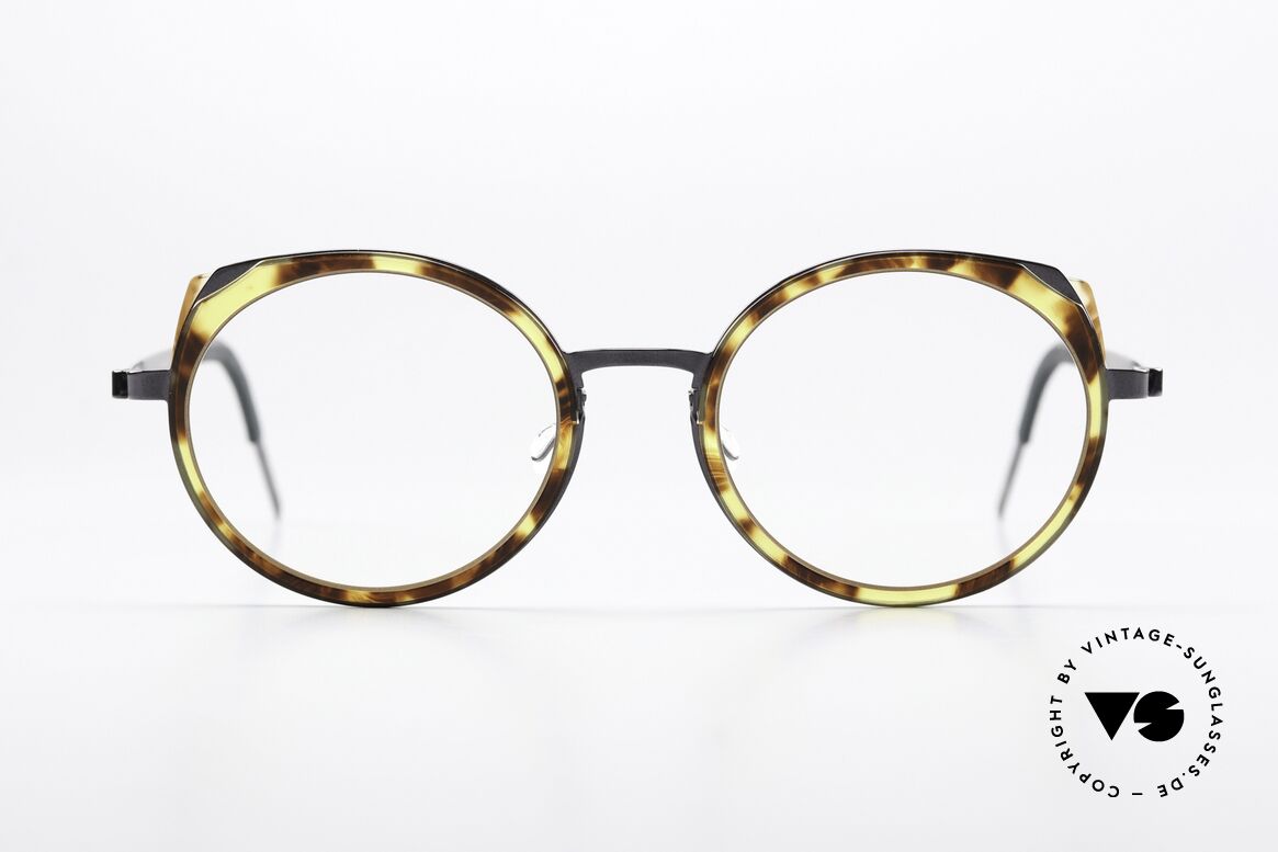Lindberg 9747 Strip Titanium Ladies Round Cateye Design, Modell 9747 in Größe 48/20, T415-135, in Color PU14, Passend für Damen