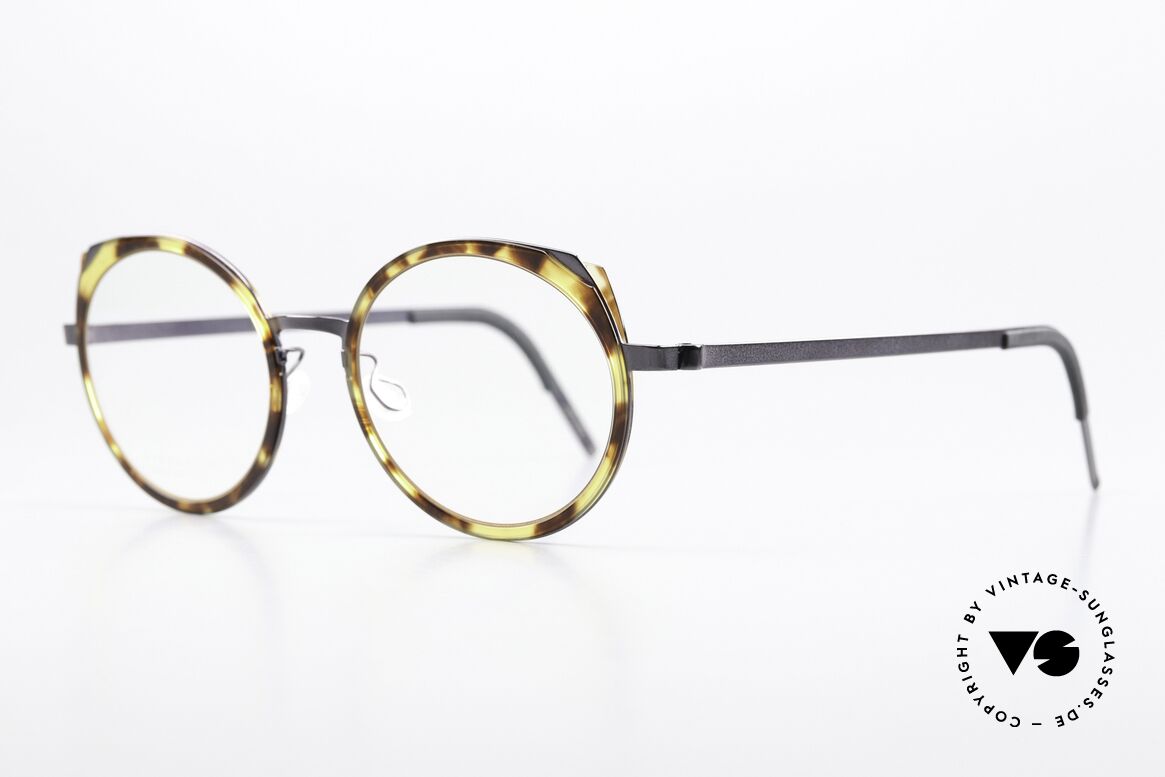 Lindberg 9747 Strip Titanium Ladies Round Cateye Design, bezauberndes Rahmendesign (leicht "Round Cat's Eye"), Passend für Damen