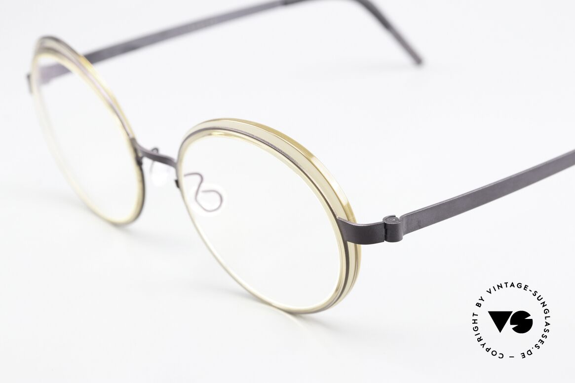 Lindberg 9732 Strip Titanium Runde Designerbrille Damen, kann schon jetzt als 'vintage Lindberg' tituliert werden, Passend für Damen