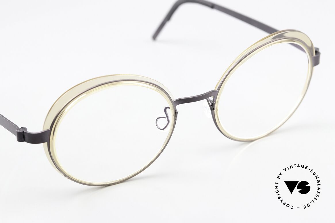 Lindberg 9732 Strip Titanium Runde Designerbrille Damen, ungetragenes Designerstück mit original Lindberg Etui, Passend für Damen