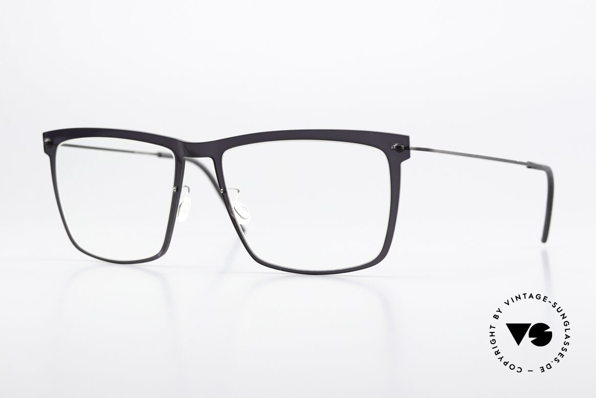 Lindberg 6515 NOW Vintage Designerbrille Eckig, eckige Lindberg Brille aus der NOW bzw. N.O.W. Serie, Passend für Herren und Damen