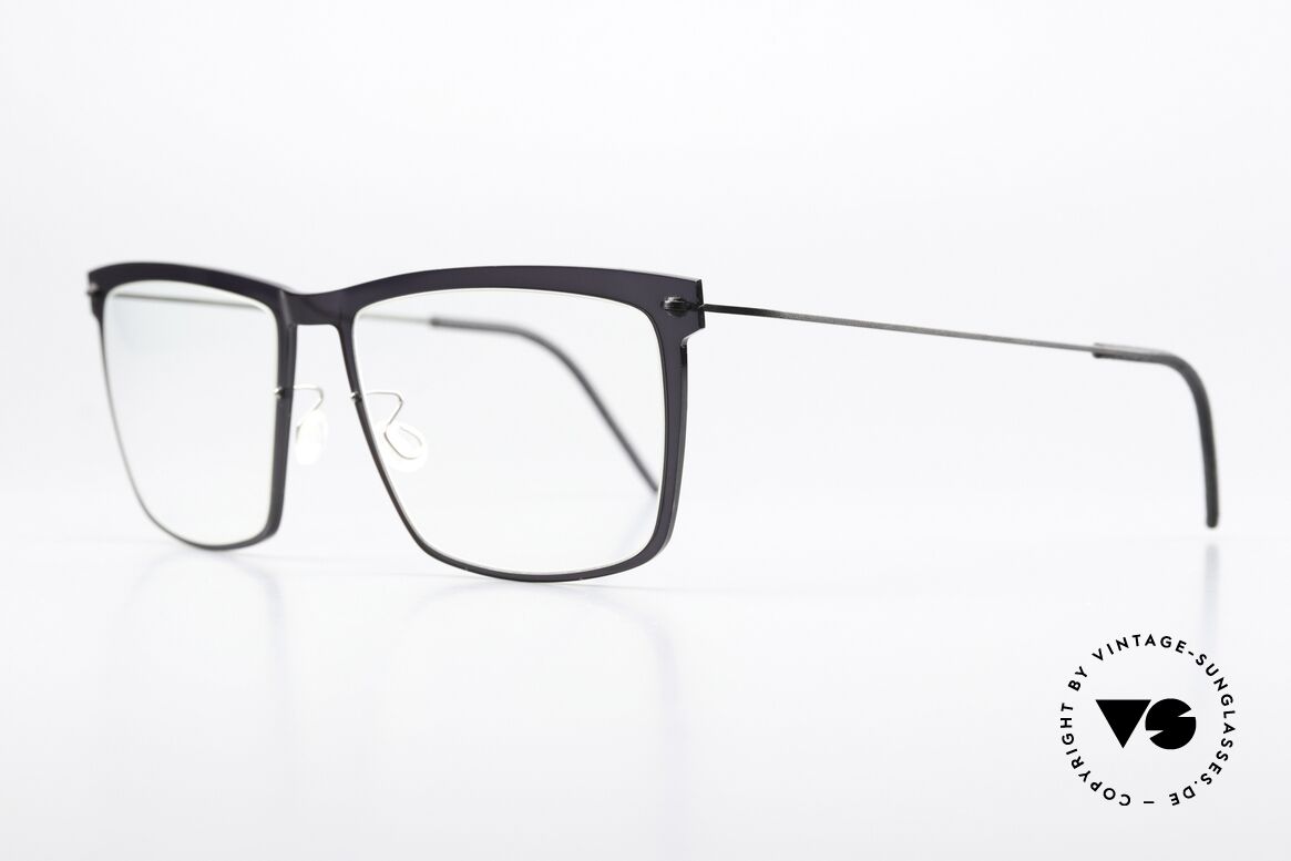 Lindberg 6515 NOW Vintage Designerbrille Eckig, sehr hochwertiges Compositematerial mit Titanbügeln, Passend für Herren und Damen
