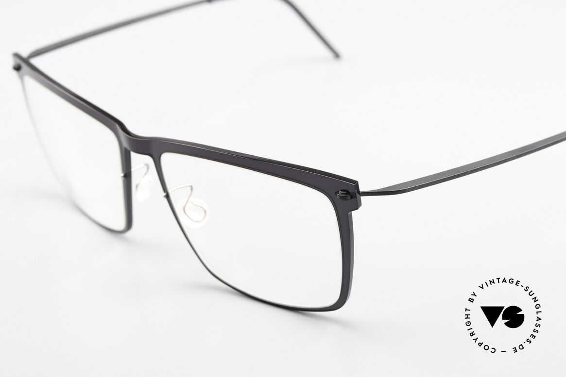Lindberg 6515 NOW Vintage Designerbrille Eckig, hauchdünne semi-transparente Front: Leichtigkeit pur, Passend für Herren und Damen