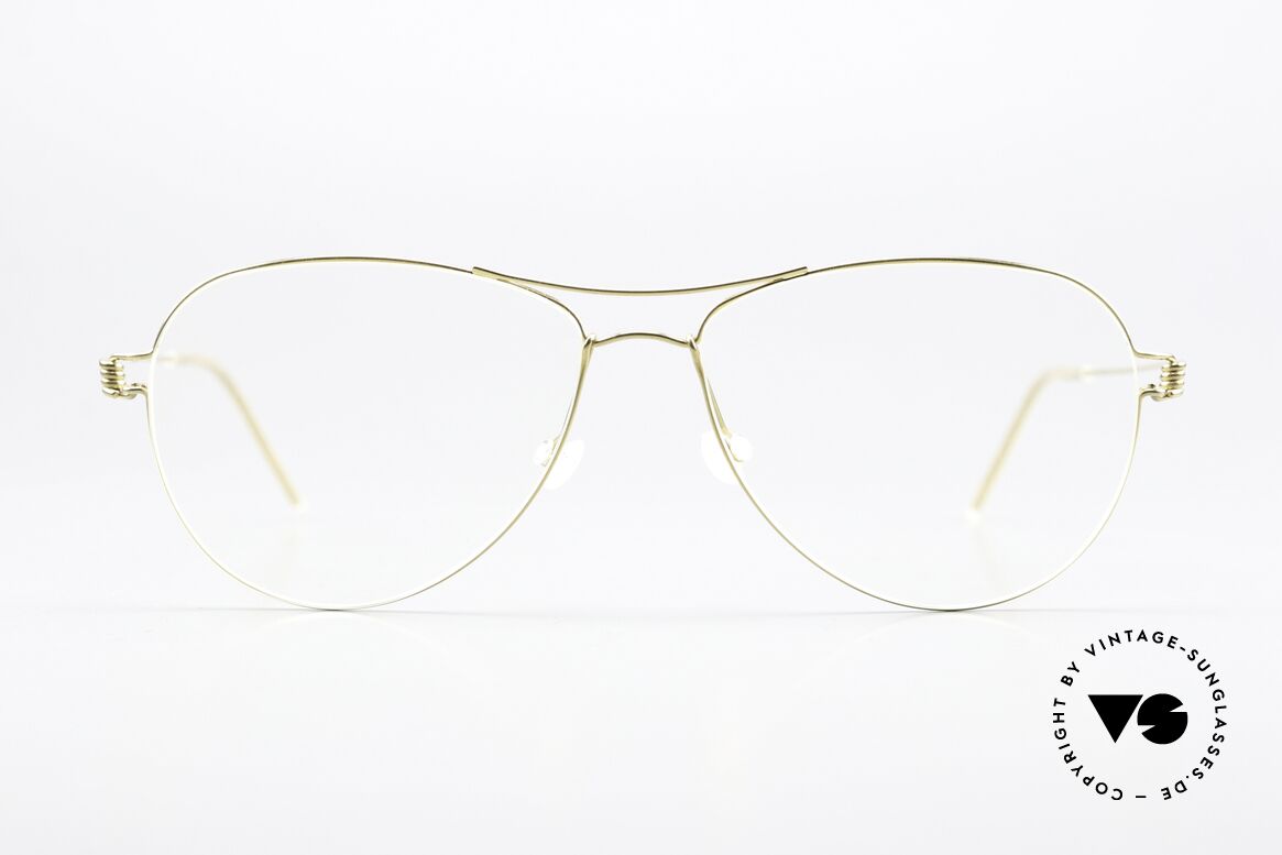 Lindberg Tilda Air Titan Rim Titanium Brille Unisex Gold, Modell Tilda in Größe 54-14, 135 für Damen & Herren, Passend für Herren und Damen