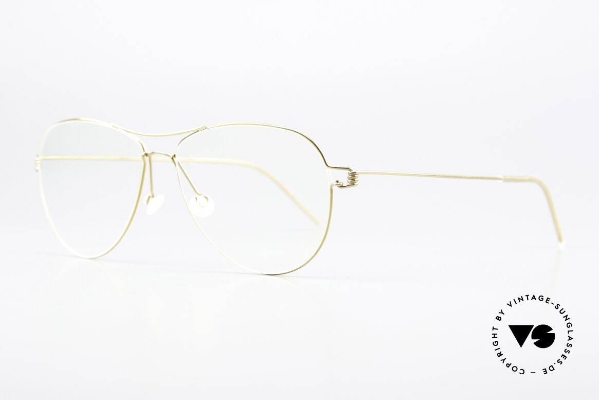Lindberg Tilda Air Titan Rim Titanium Brille Unisex Gold, vielfach ausgezeichnet hinsichtlich Qualität und Design, Passend für Herren und Damen