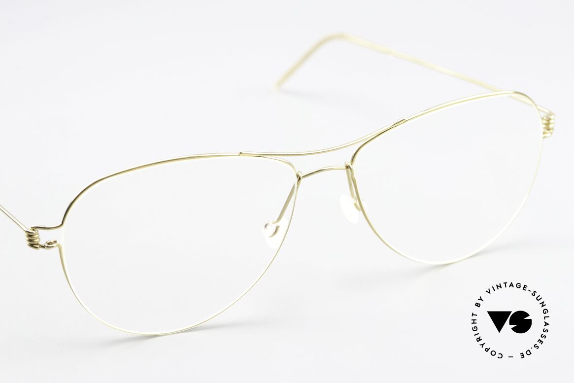 Lindberg Tilda Air Titan Rim Titanium Brille Unisex Gold, ungetragenes Designerstück + orig. Lindberg Magnet-Etui, Passend für Herren und Damen