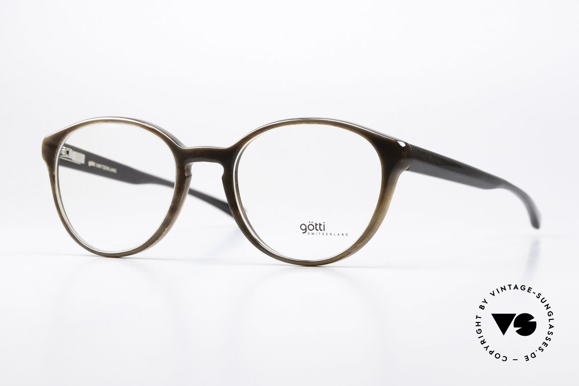Götti Basti Genuine Horn Damenfassung, Götti Basti BLK Echthorn-Brille in Größe 48-20, 135, Passend für Damen
