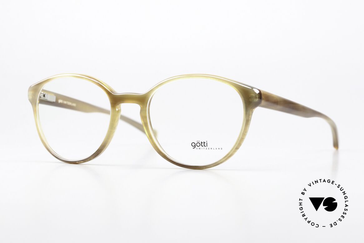 Götti Basti 1200€ Regulärer Verkaufspreis, Götti Basti BRL Echthorn-Brille in Größe 47-19, 135, Passend für Damen