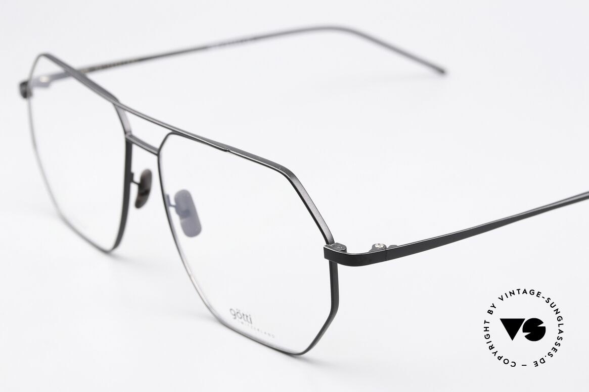 Götti Dice Eckige XL Titanium Brille, kombiniert techn. Präzision & ästhetische Raffinesse, Passend für Herren
