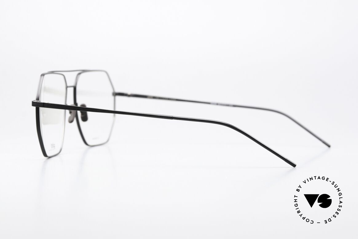 Götti Dice Eckige XL Titanium Brille, ungetragenes Designerstück von 2018, mit Hartetui, Passend für Herren