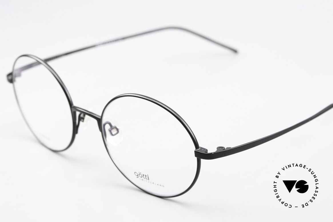 Götti August Titanium Brille Rund Unisex, Unisex Brille: kombiniert Nostalgie und Purismus, Passend für Herren und Damen