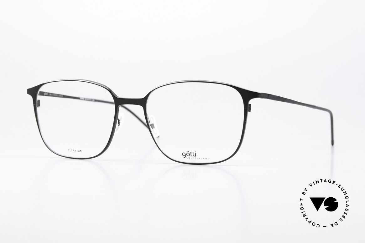 Götti Larson Filigrane Korrekturbrille, Götti / Goetti Brille Larson, col. BLKM, Größe 54/17, Passend für Herren und Damen