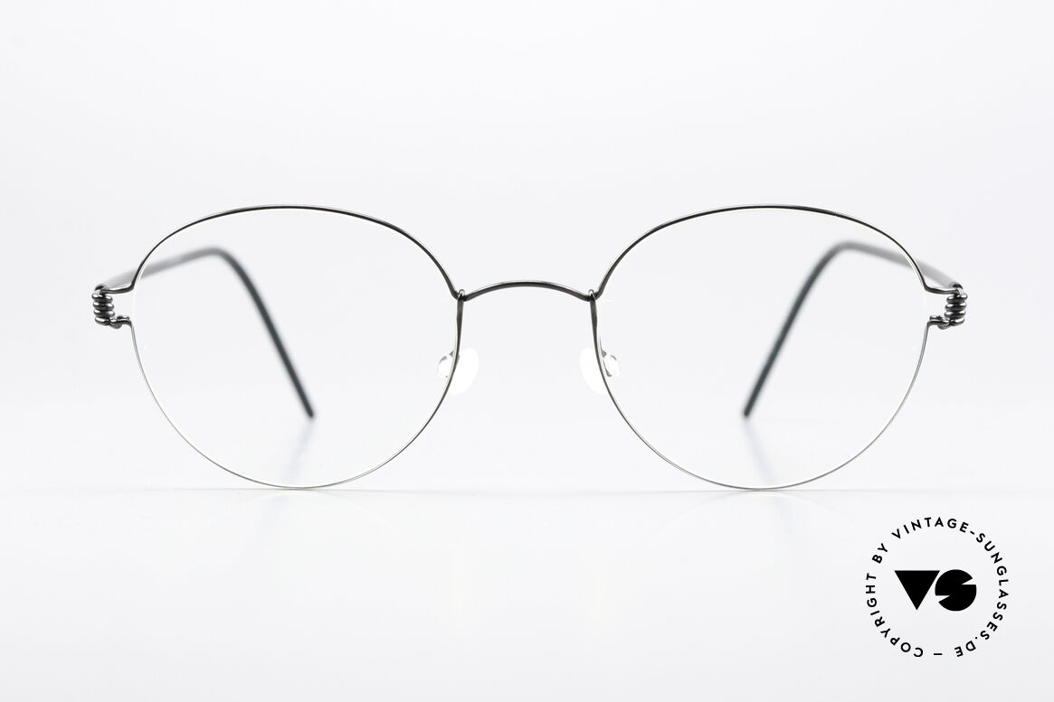 Lindberg Bo Air Titan Rim Pantobrille Titanium Unisex, unisex Panto-Brille von LINDBERG Air Titanium Rim, Passend für Herren und Damen