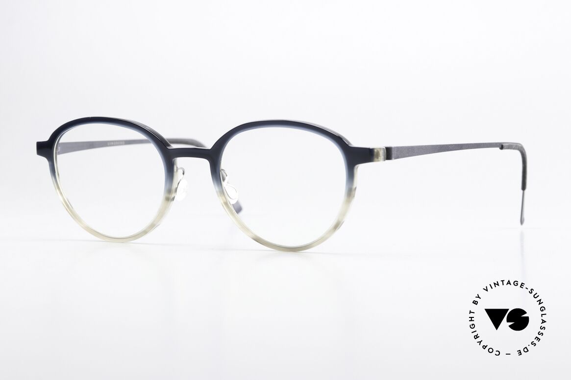 Lindberg 1176 Acetanium Rahmen Dunkelblau zu Grau, edle Lindberg Brille; Rahmen von dunkelblau zu grau, Passend für Herren und Damen