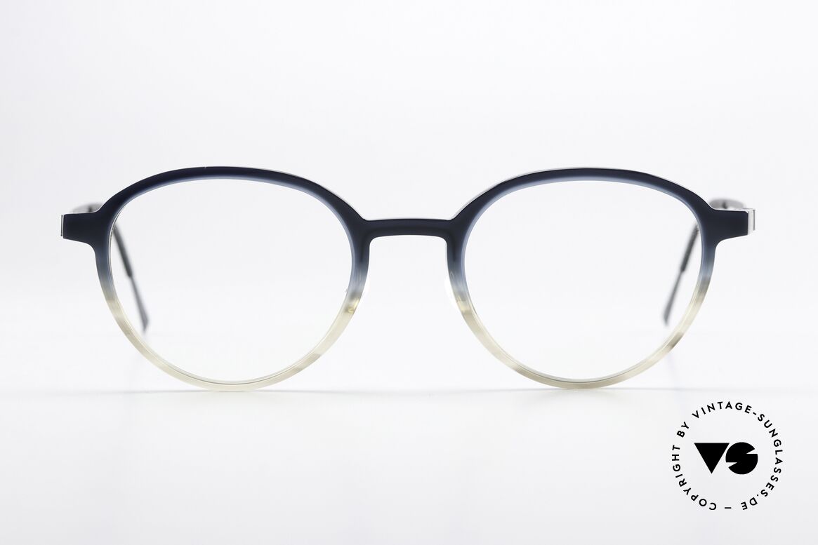 Lindberg 1176 Acetanium Rahmen Dunkelblau zu Grau, Designer-Brille für Damen und Herren gleichermaßen, Passend für Herren und Damen