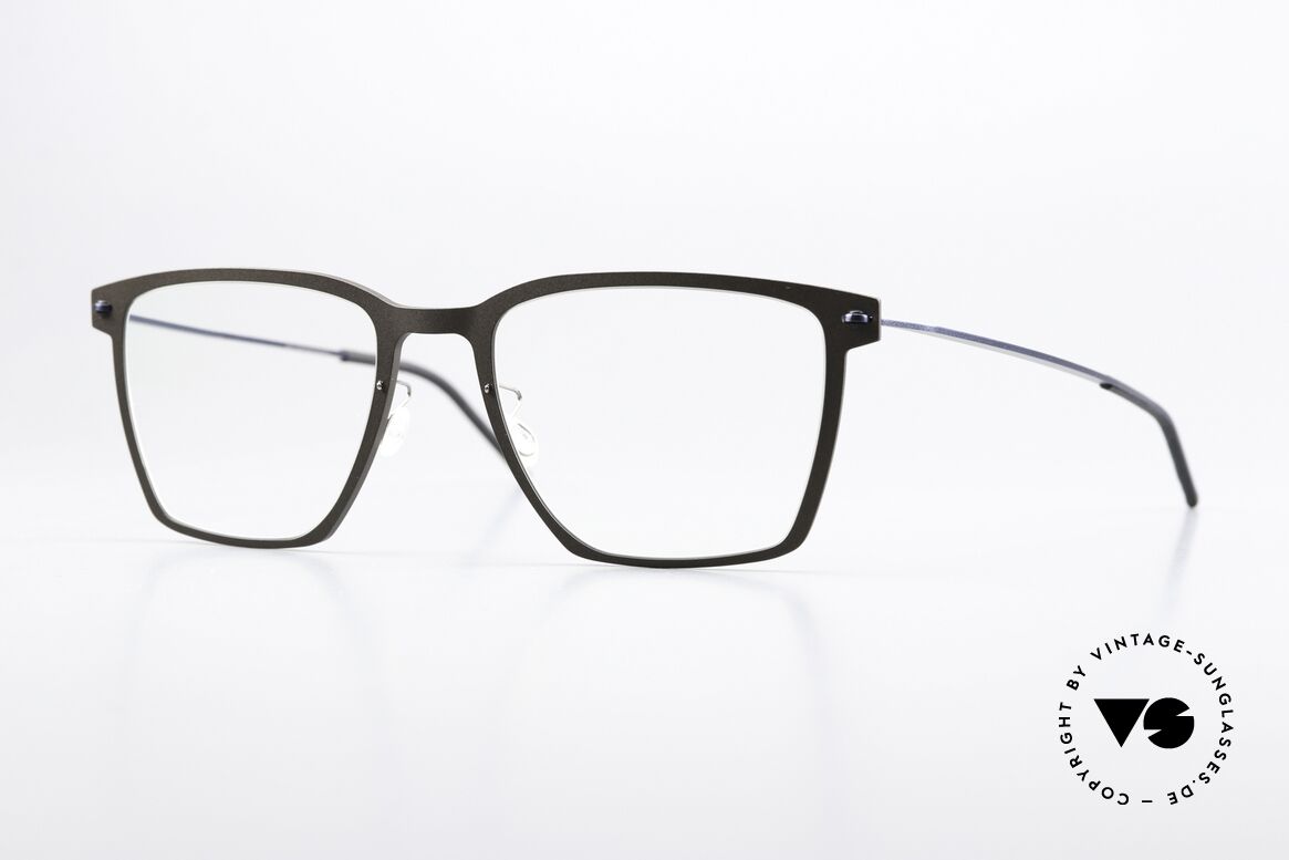 Lindberg 6554 NOW Dunkelbraun Und Dunkelblau, eckige Lindberg Brille aus der NOW bzw. N.O.W. Serie, Passend für Herren und Damen